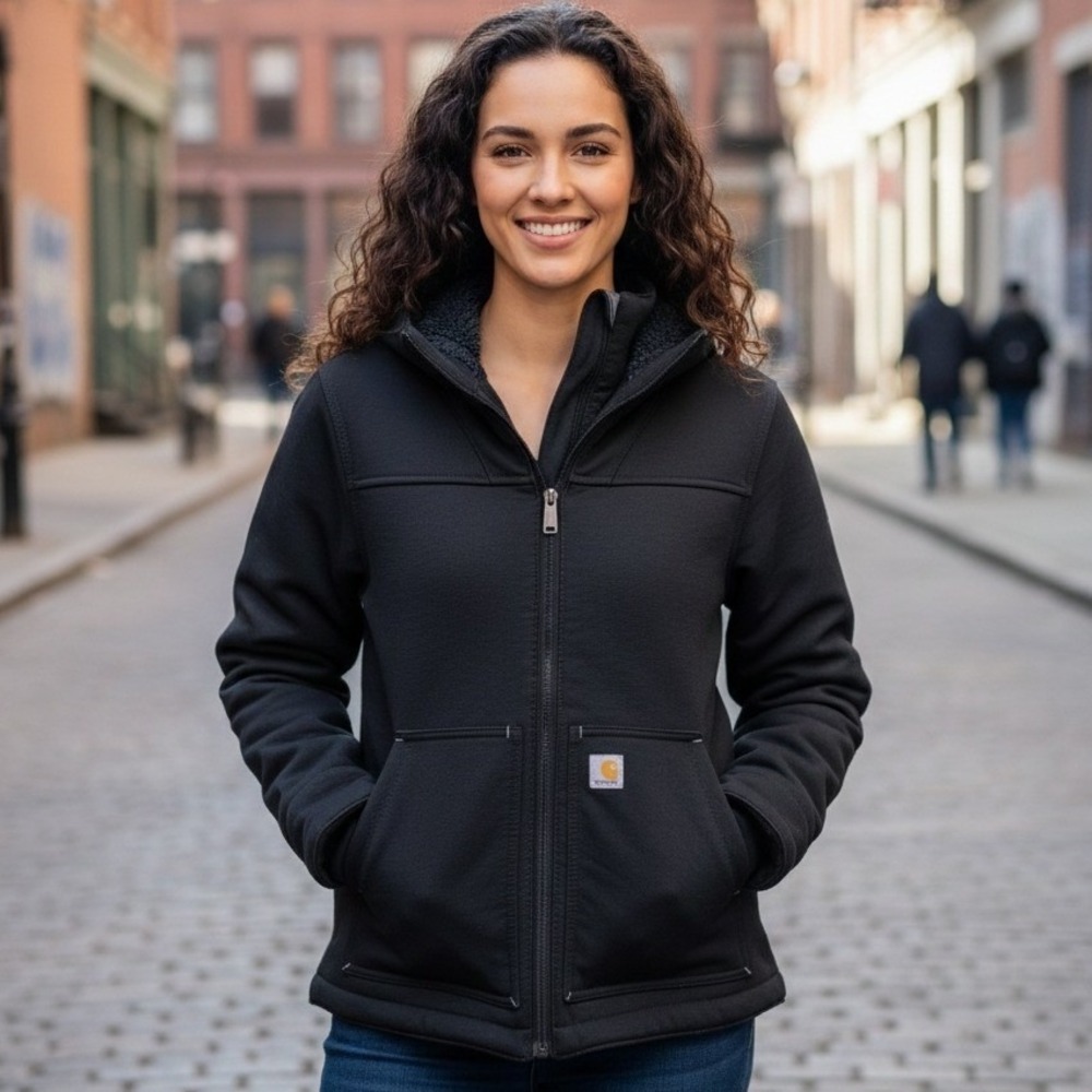 Carhartt Super Dux Sherpa Lined Active Jacket Women's XS 0-2 Black OJ5001-W NWT